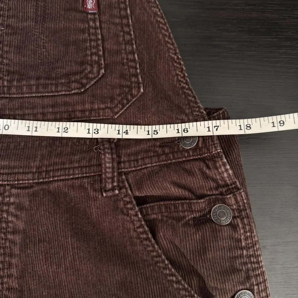 Vintage Jordache Overalls Large 11-13 Corduroy Carpenter Cargo Bib Utility Y2K - Picture 9 of 11